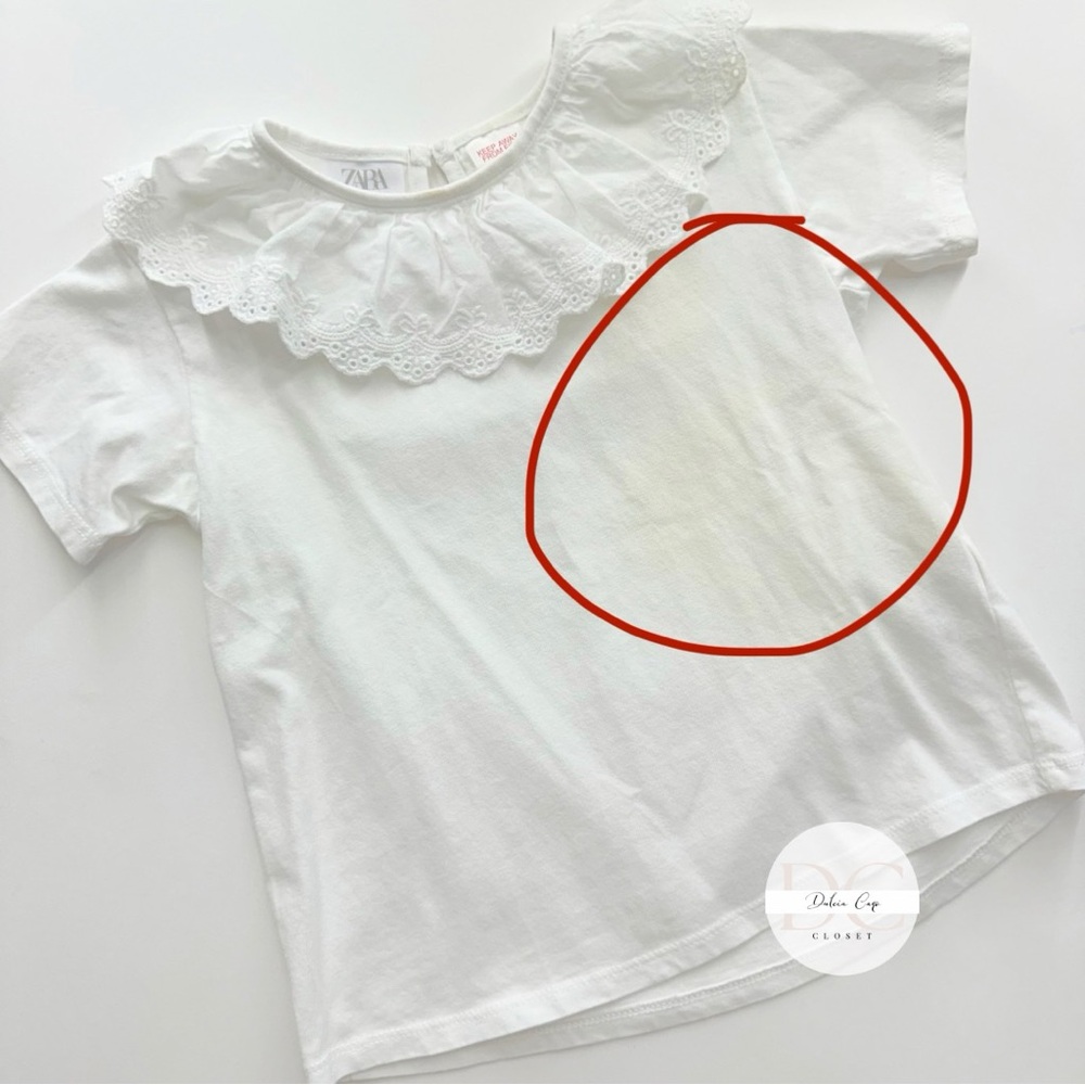 ZARA White Blouse With Embroidery Size 3-4